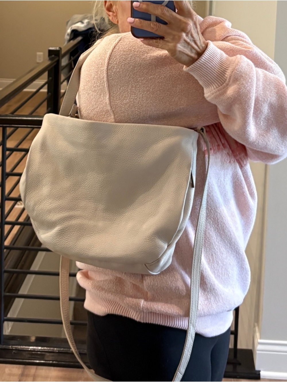 The Sak Collective Hobo Crossbody Purse Ivory - Picture 4 of 16